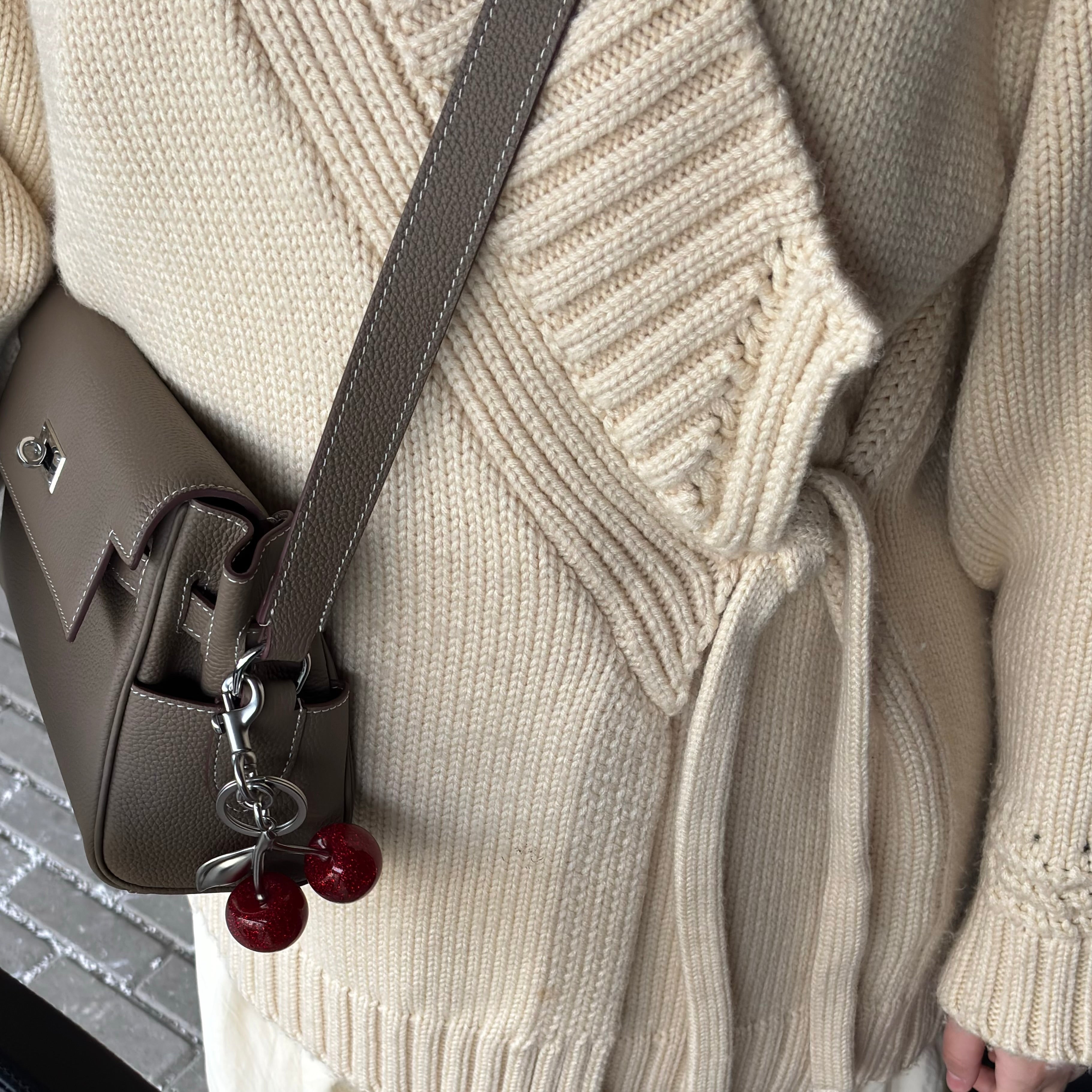 LEATHER TAUPE WOMEN BAG