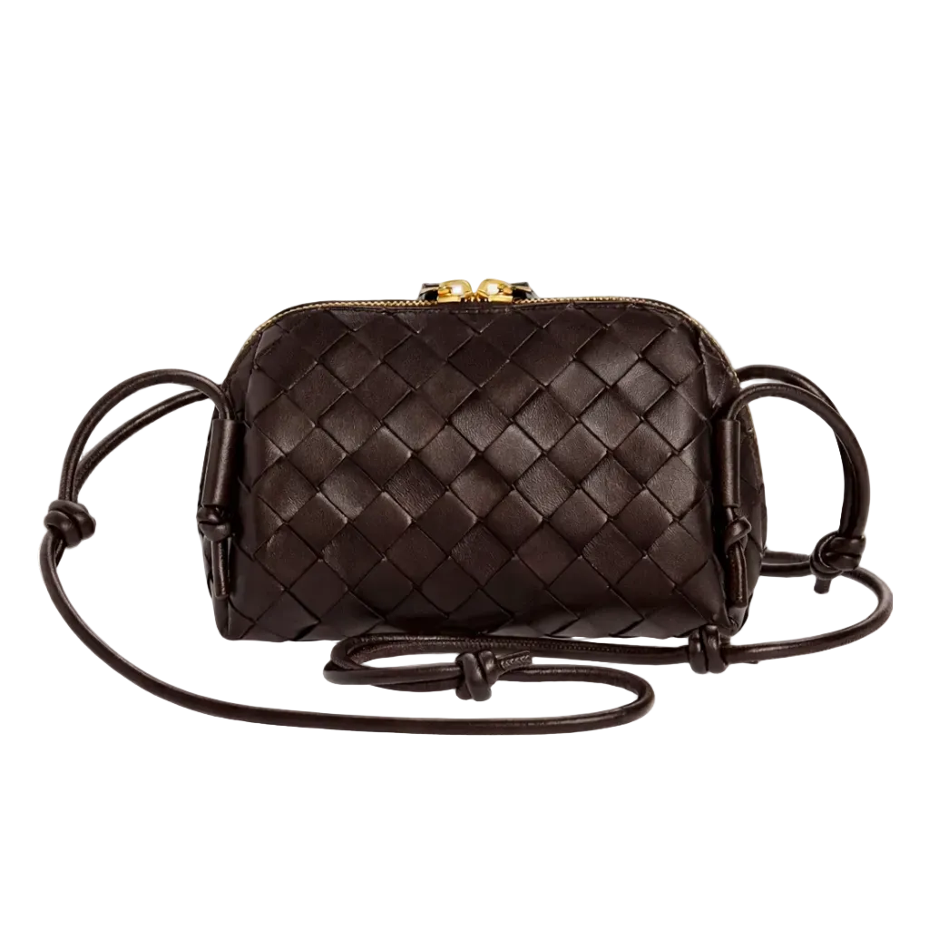 WOVEN BROWN SHOULDER BAG (PRE-ORDER)