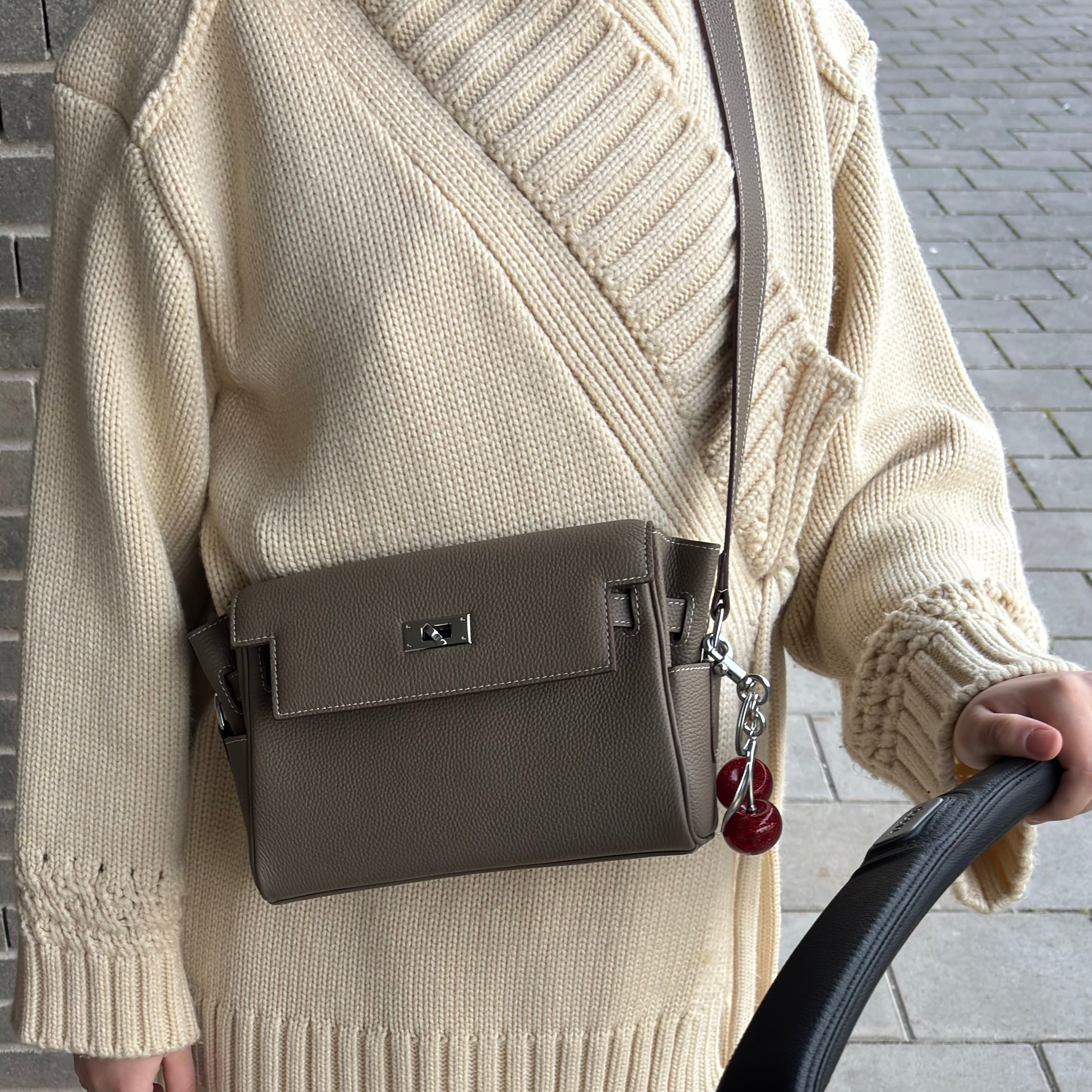 LEATHER TAUPE WOMEN BAG