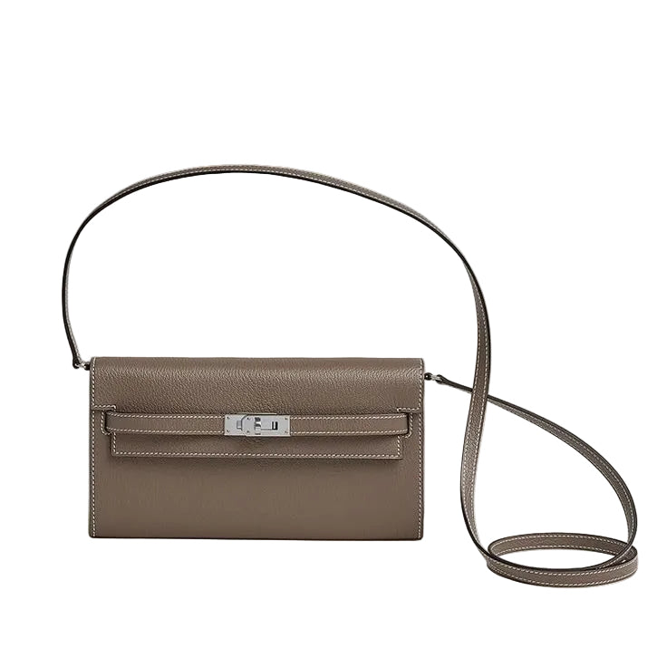 SIGNATURE CLUTCH TAUPE BAG
