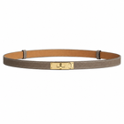SIGNATURE BELT TAUPE GOLD
