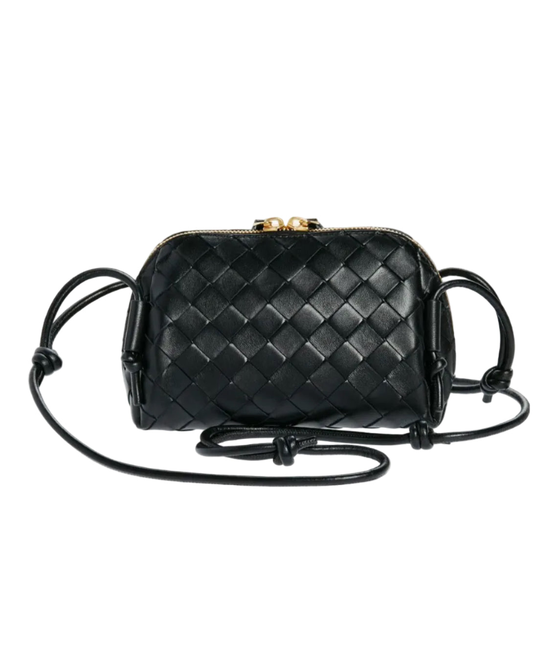 WOVEN BLACK SHOULDER BAG (PRE-ORDER)