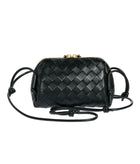 WOVEN BLACK SHOULDER BAG (PRE-ORDER)