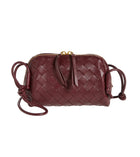 WOVEN BORDEAUX SHOULDER BAG (PRE-ORDER)