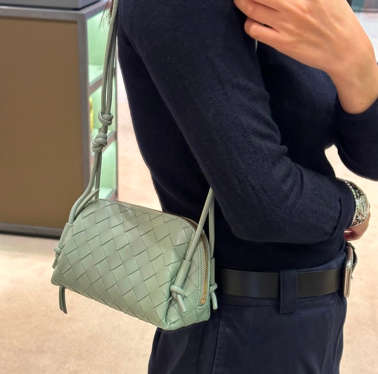 SHOULDER BAG WOVEN MINT BAG